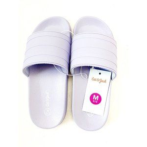 NWT Cat & Jack Kids' Nikko Slip-On Slide Sandals, Purple, M (2/3)